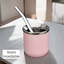Mate de acero inoxidable rosa